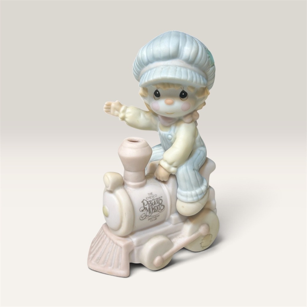 VTG 1992 Precious Moments All Aboard For Birthday Club Fun Train B0007 *No Box